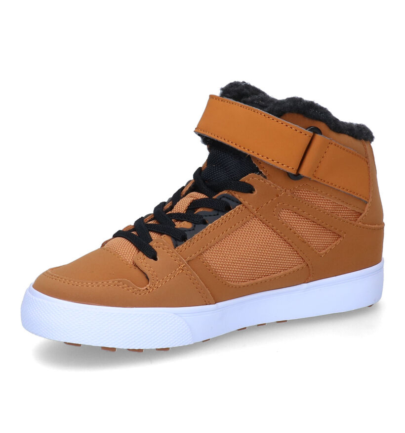 DC Shoes Pure High Top Cognac Sneakers in stof (294200)