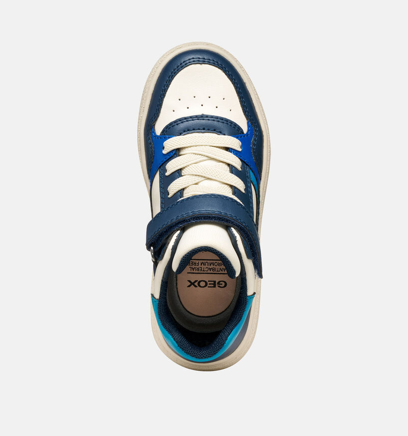 Geox Wit/Blauwe Sneakers voor jongens (360388) - geschikt voor steunzolen