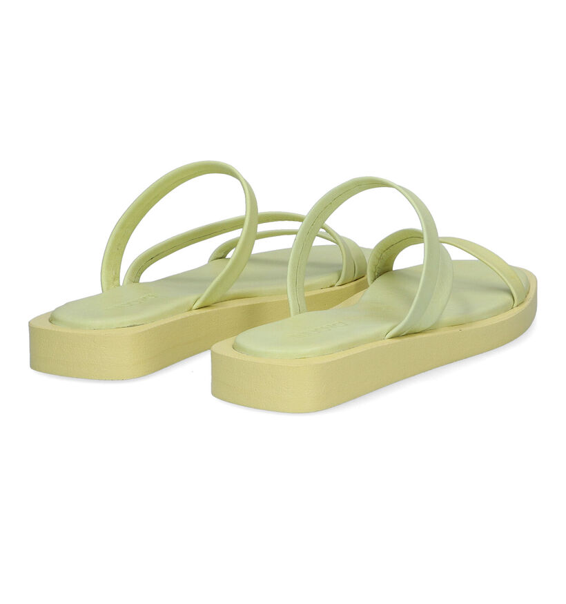 Inuovo Nu-pieds plates en Jaune pour femmes (309542)