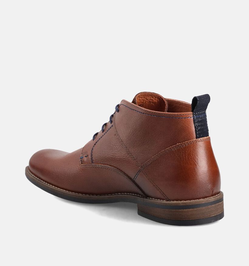 Australian Maine Cognac Geklede Veterschoenen voor heren (361664) - geschikt voor steunzolen