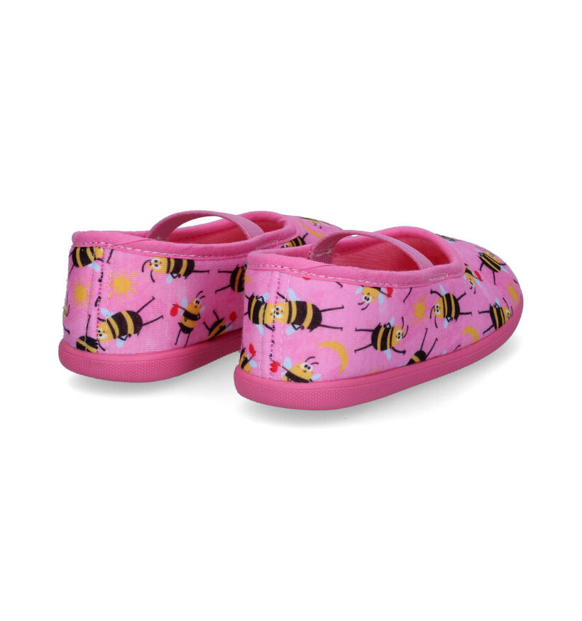 Milo & Mila Sicile Pantoufles en Rose pour filles (313372) - pour semelles orthopédiques