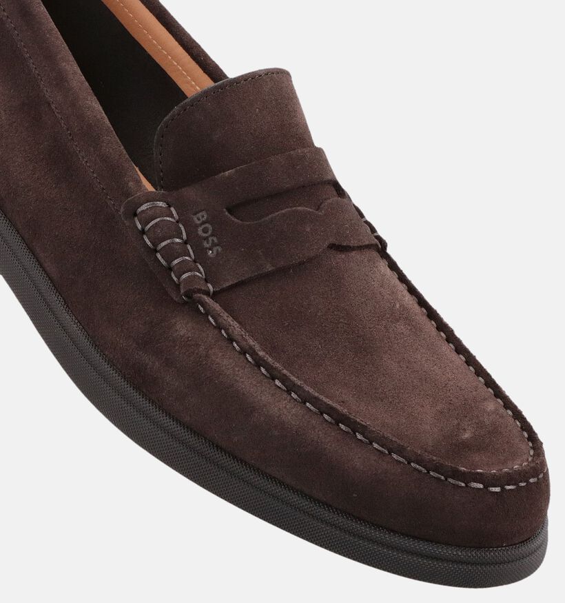 BOSS Sienne Donkerbruine Loafers voor heren (375724)