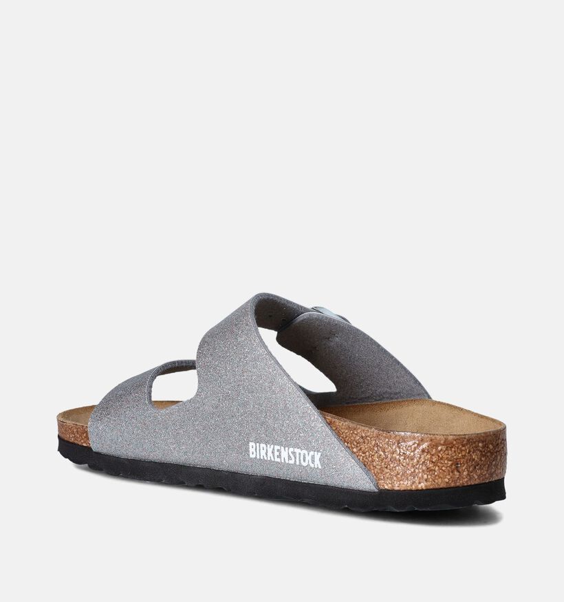Birkenstock Arizona Zilveren Slippers voor meisjes (352239)