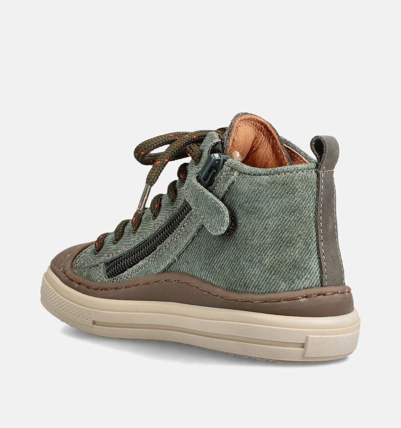 FR by Romagnoli Chaussures hautes en Kaki pour garçons (364838) - pour semelles orthopédiques