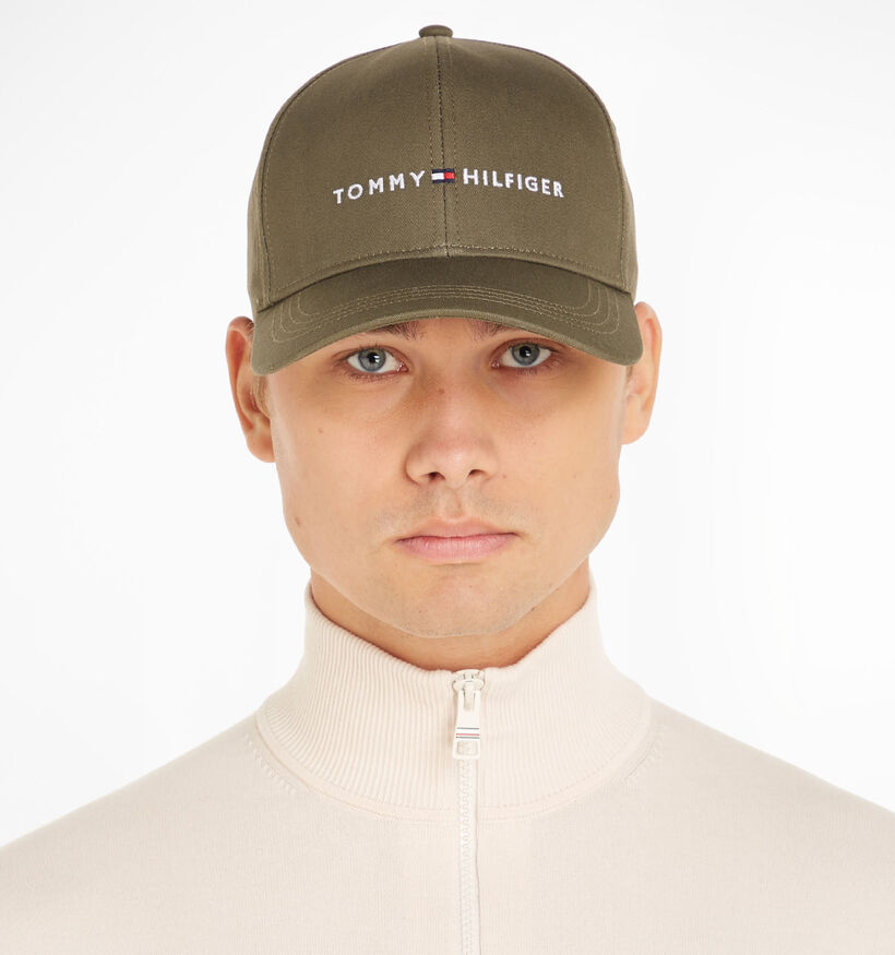 Tommy Hilfiger Skyline Casquette en Vert Kaki pour femmes, hommes (336010)