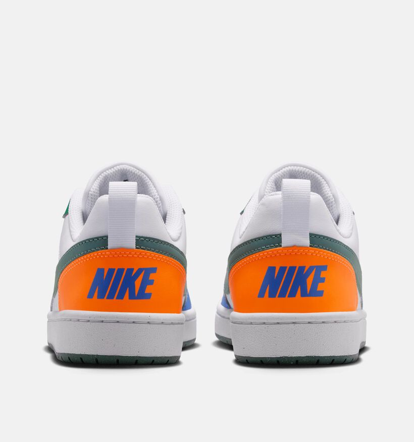 Nike Court Borough Low Witte/Colorblock Sneakers voor jongens (373423) - geschikt voor steunzolen