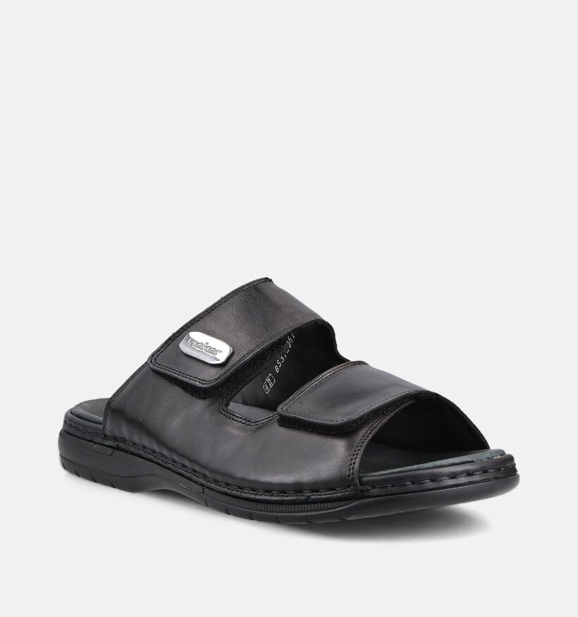 Rieker Nu-pieds en Noir pour hommes (370513)