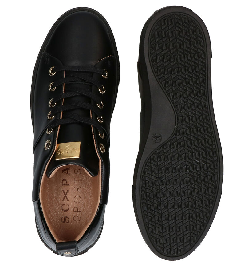 Scapa Zwarte Veterschoenen in leer (281247)