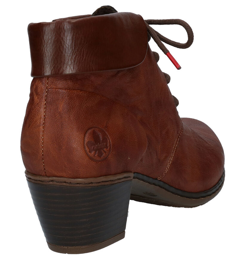 Rieker Bottines à lacets en Cognac pour femmes (344405)