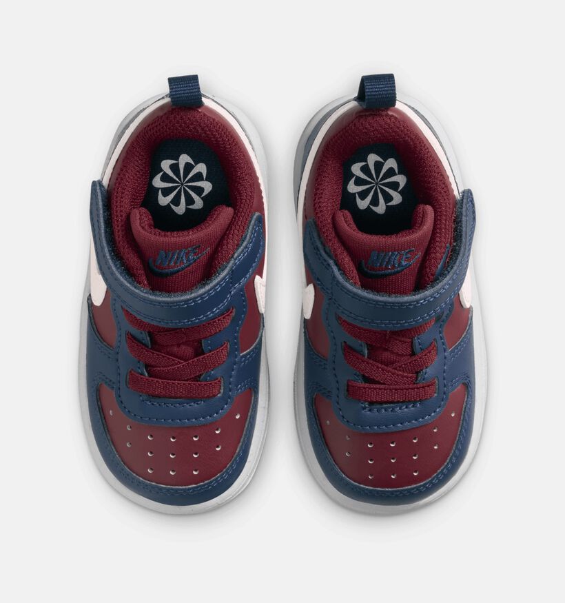 Nike Court Borough Donkerrode Sneakers voor jongens, meisjes (359842) - geschikt voor steunzolen