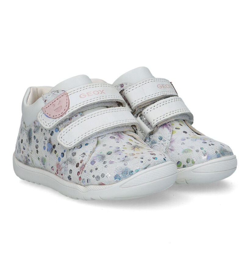 Geox Macchia Witte Babyschoentjes in leer (326562)