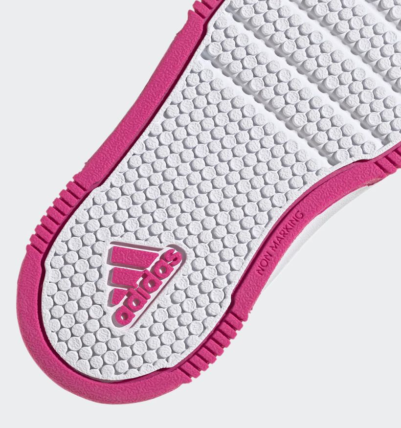 adidas Tensaur Sport 2.0 Baskets en Blanc/Rose pour filles (366021) - pour semelles orthop&eacute;diques