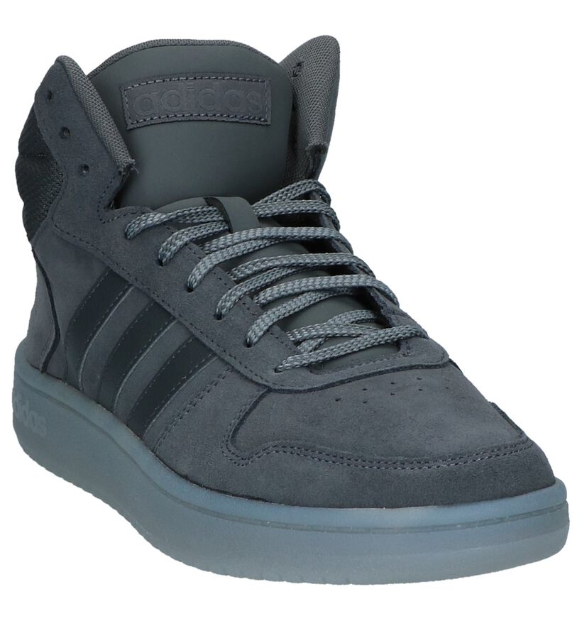 adidas Hoops 2.0 Donker Grijze Hoge Sneakers in daim (221570)