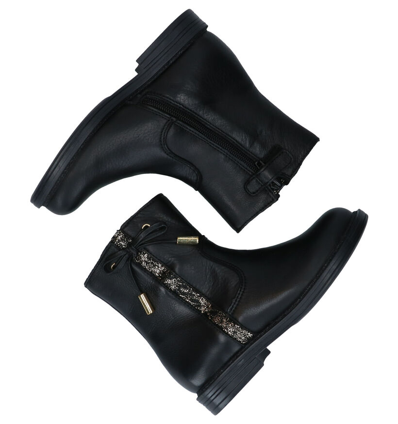 Little David Bottes courtes en Noir en cuir (282865)