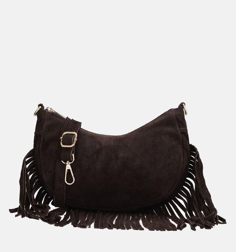 Charm London Fringes Donkerbruine Schoudertas voor dames (373489)