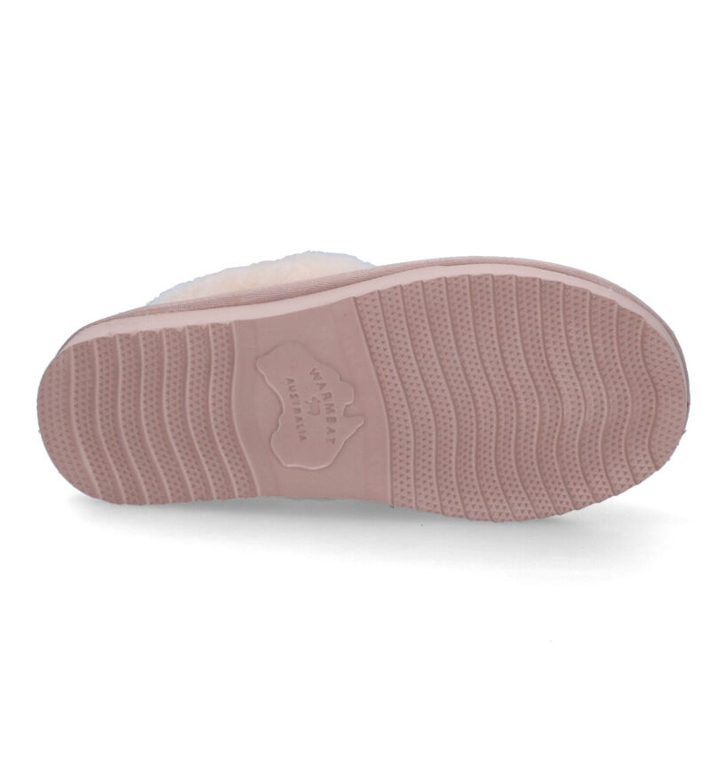 Warmbat Flurry Pantoufles en laine en Cognac pour femmes (329908)