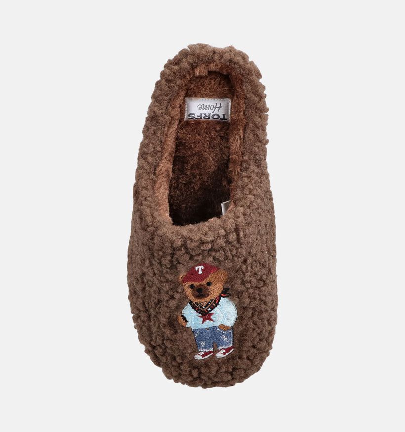 Torfs Home Pantoufles ouvertes en Marron pour femmes (381415)