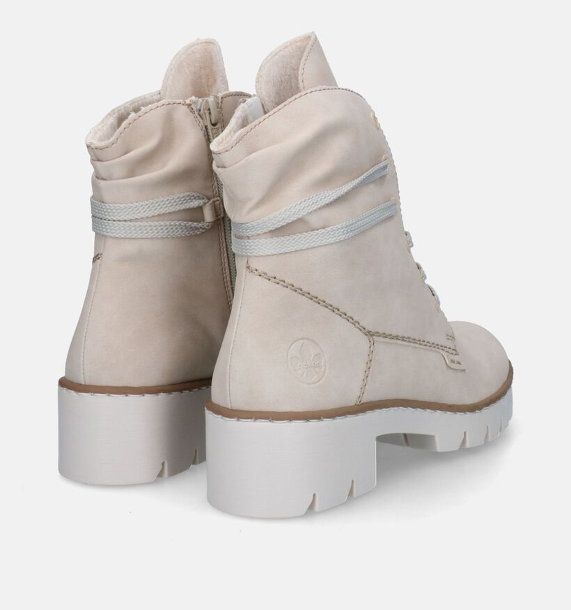 Rieker Beige Veterboots voor dames (328462)