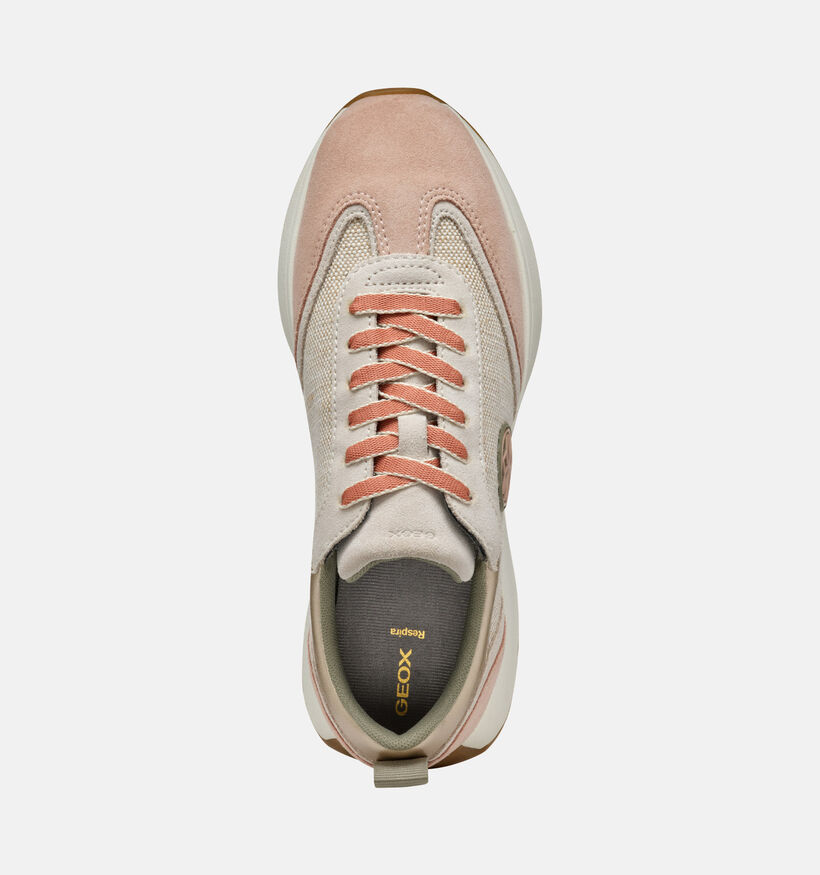 Geox Amabel Baskets en Rose pour femmes (351666) - pour semelles orthopédiques