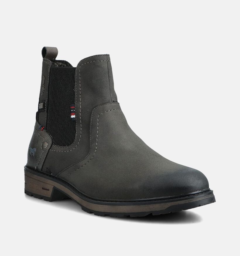 Mustang Bottines Chelsea en Gris pour hommes (364218)