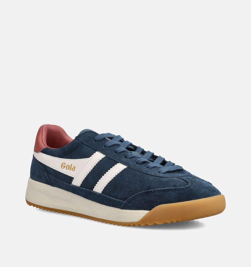 Gola Tornado '88 Chaussures plates en Bleu fonc&eacute; pour hommes (368575) - pour semelles orthop&eacute;diques
