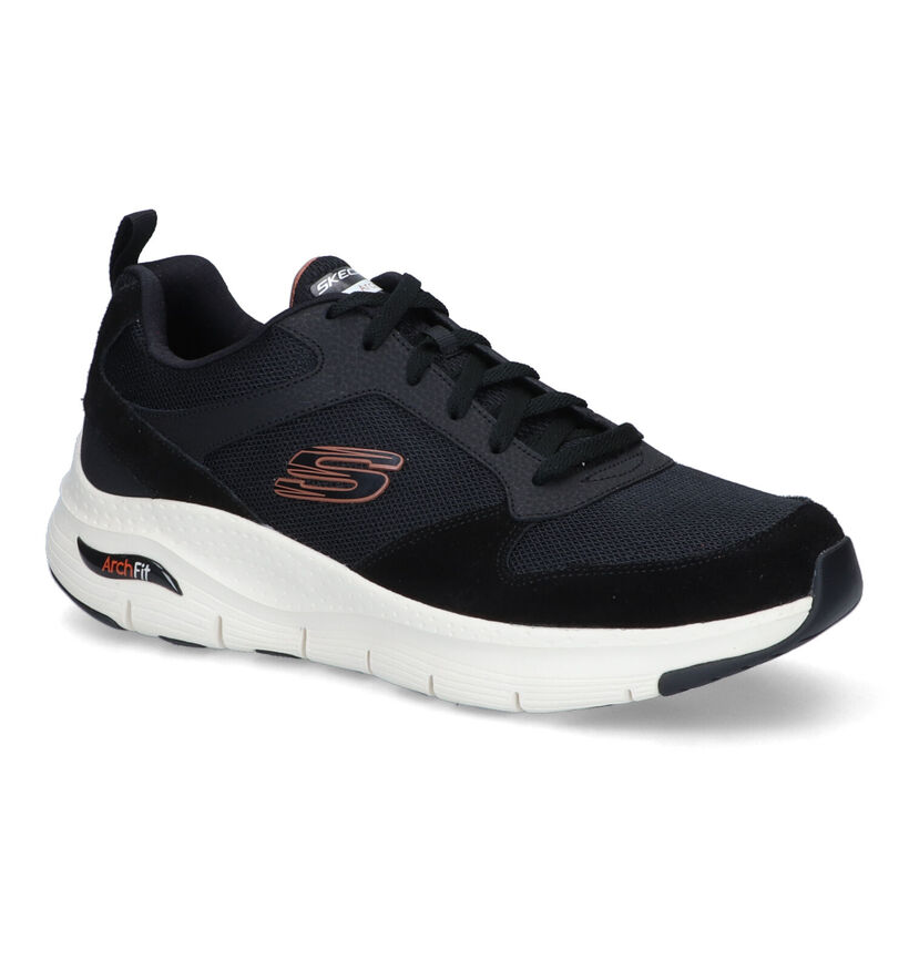 Skechers Arch Fit Baskets en Noir en textile (312695)