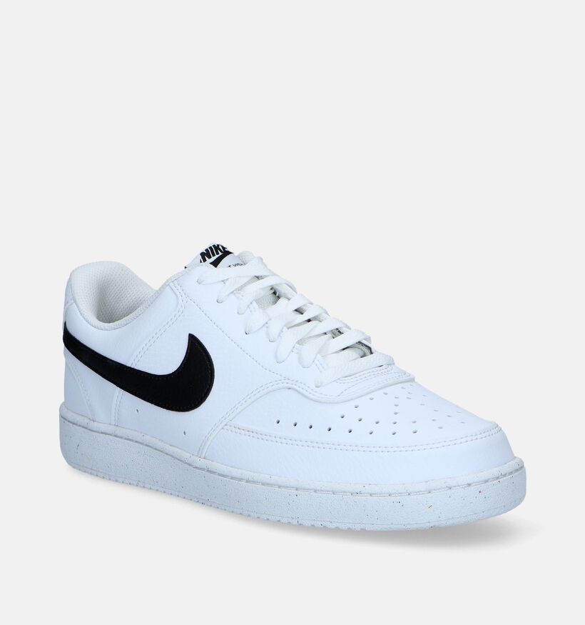 Nike Court Vision Low Next Nature Witte Sneakers voor heren, jongens (340390)