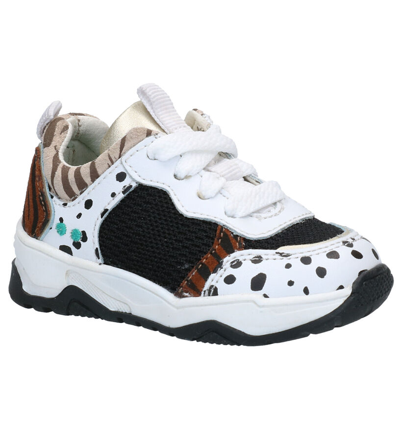 Bunnies Charlie Chunky Witte Veterschoenen in leer (275285)