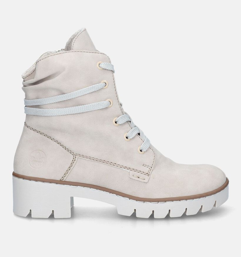 Rieker Boots à lacets en Écru pour femmes (341691)