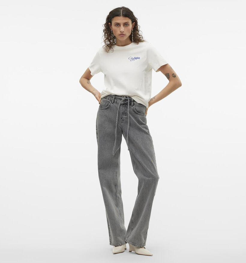 Vero Moda Mette Wit T-shirt voor dames (346405)
