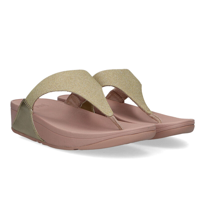 FitFlop Lulu Shimmerlux Gouden Teenslippers voor dames (320469)