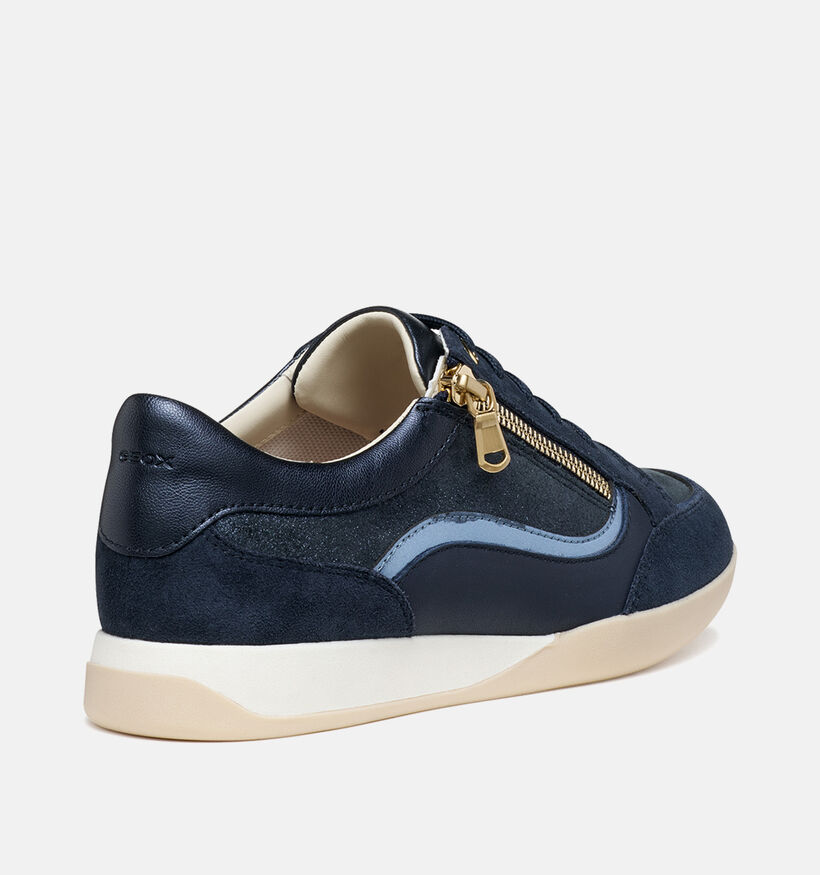 Geox Maryemy Donkerblauwe Rits-Veterschoenen voor dames (368193) - geschikt voor steunzolen