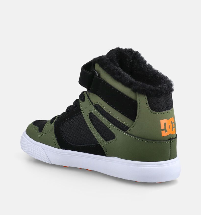 DC Shoes Pure High Top Groene/Zwarte Hoge Sneakers voor jongens (376208)