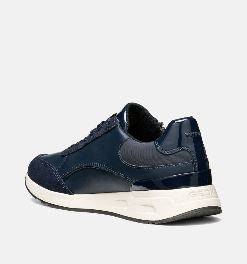Geox Bulmya Donkerblauwe Sneaker met Veter en Rits voor dames (377777) - geschikt voor steunzolen