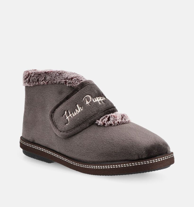 Hush Puppies Cyrilo Donkerbruine Hoge Pantoffels voor dames (377684)