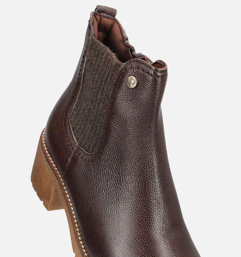 Pitillos Bottines &agrave; talons en Brun fonc&eacute; pour femmes (379732) - pour semelles orthop&eacute;diques
