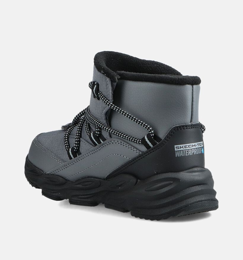 Skechers Turbo Tread Storm Glider Bottines Fourrées en Gris pour garçons (366427)