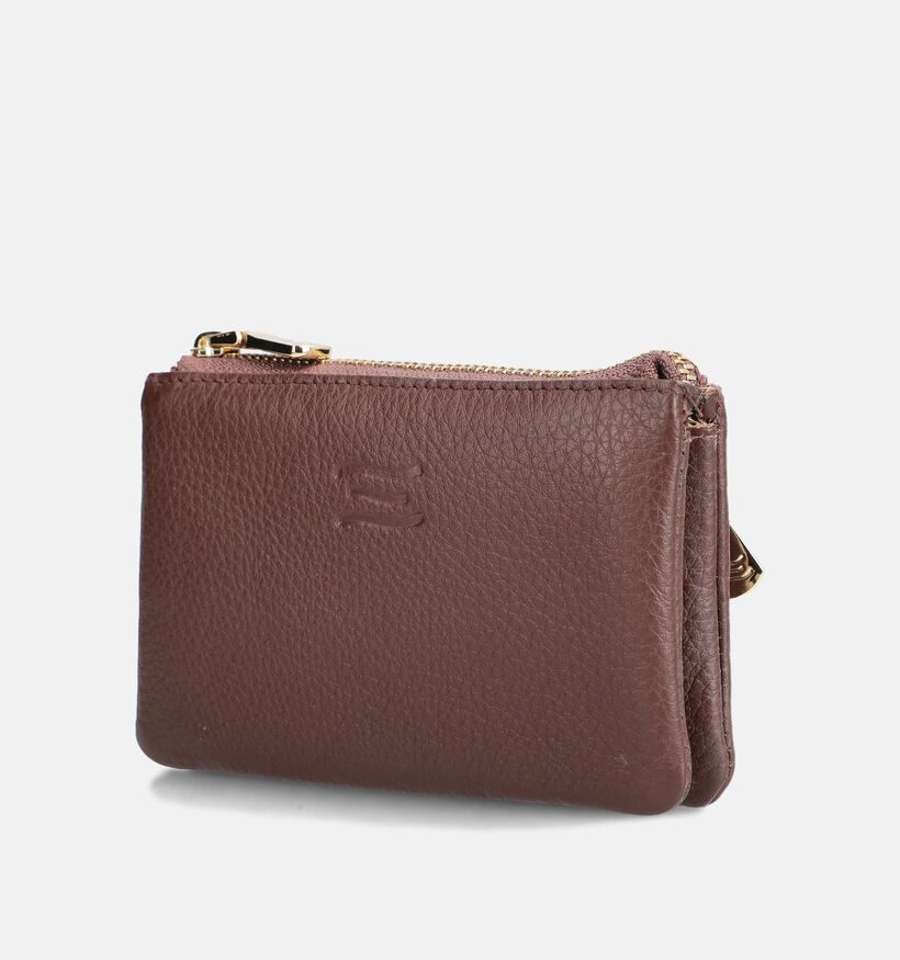 Crinkles Kleine Bruine Ritsportemonnee voor dames (376013)