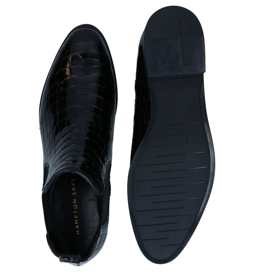 Hampton Bays Chelsea Boots en Noir en verni (277835)