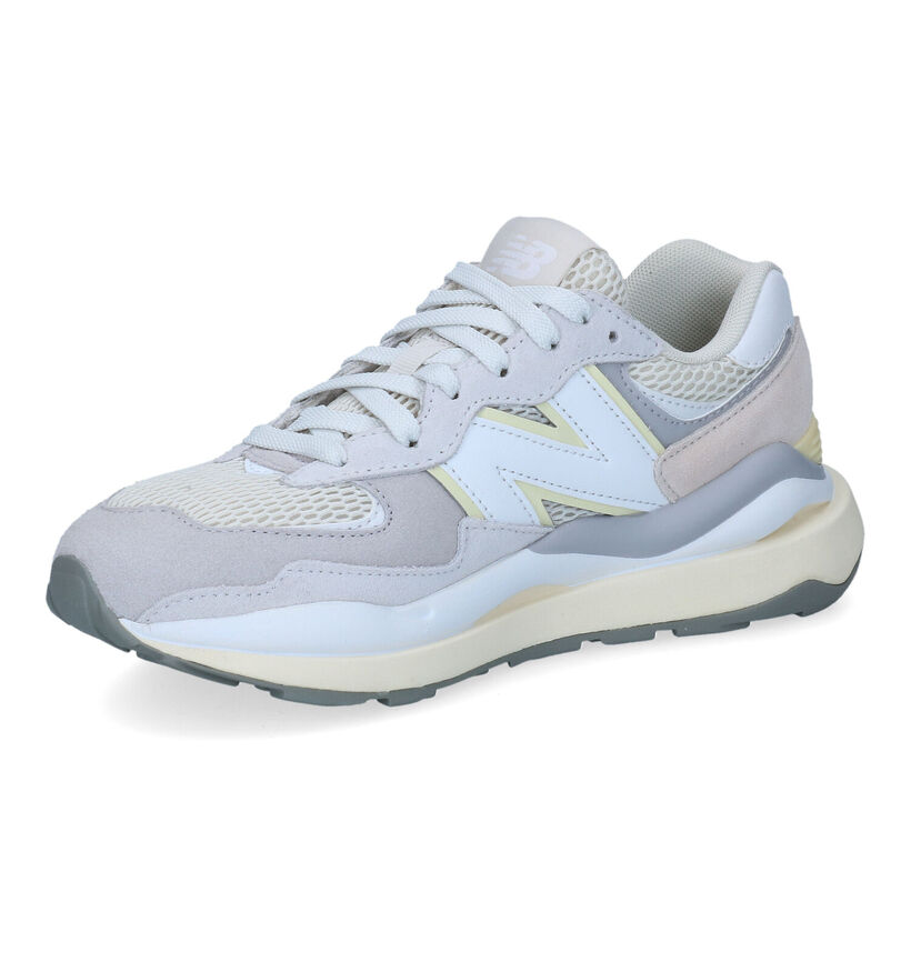 New Balance W574 Ecru Sneakers in stof (301909)