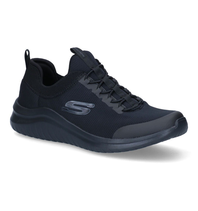 Skechers Ultra Flex 2.0 Fedik Zwarte Sneakers in stof (301200)