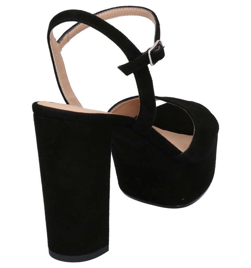 Unisa Vegara Sandales en Noir en nubuck (275015)