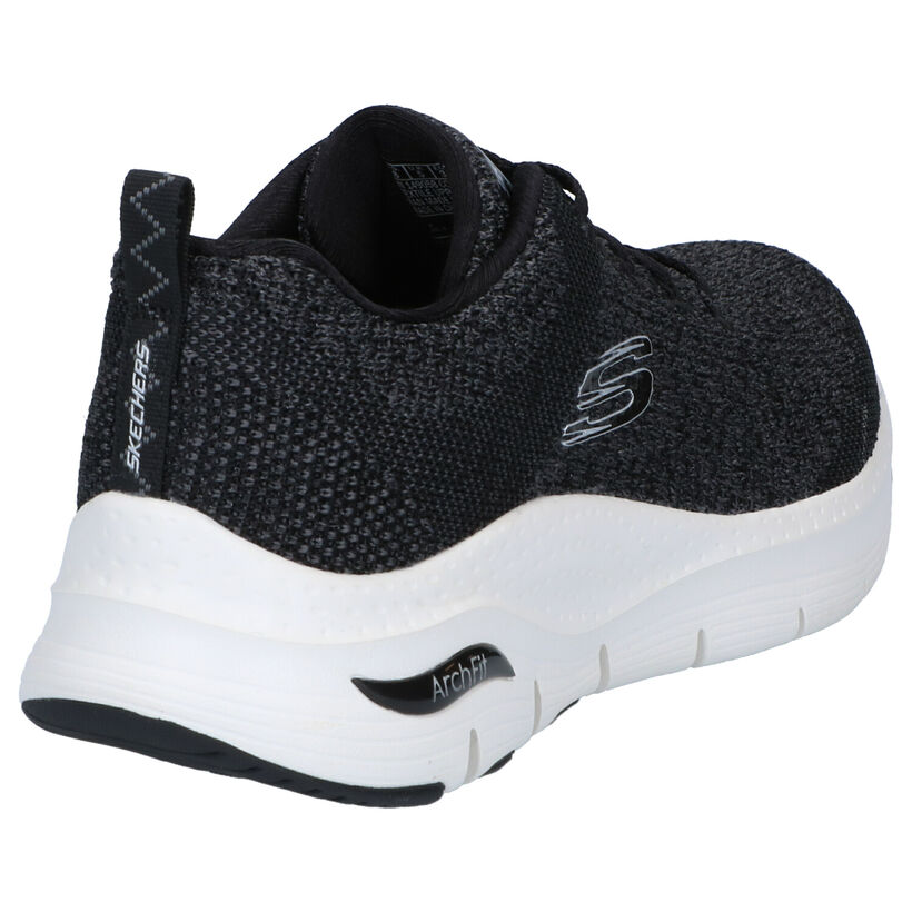 Skechers Arch Fit Infinite Adventure Zwarte Sneakers voor dames (301268) - geschikt voor steunzolen
