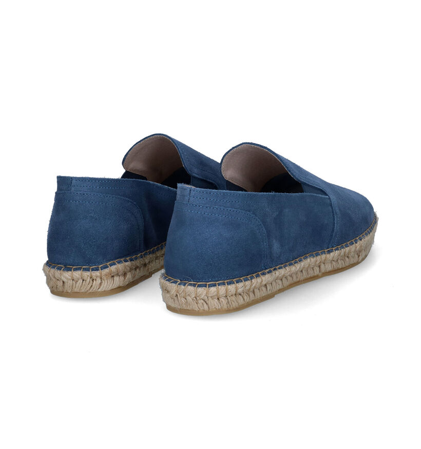 Poelman Espadrilles en Bleu en nubuck (310338)