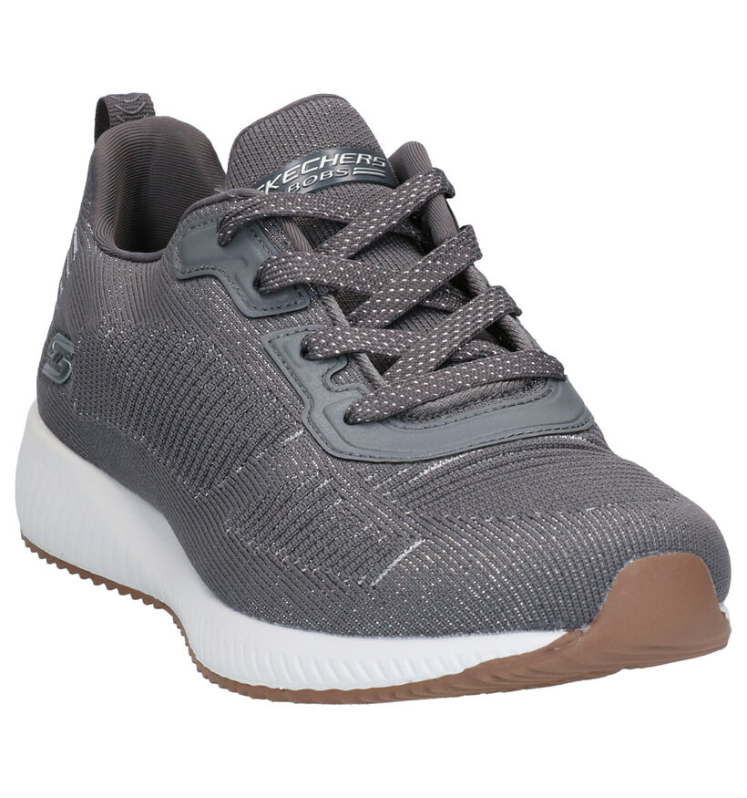 Skechers Glam League Baskets en Gris en textile (263235)