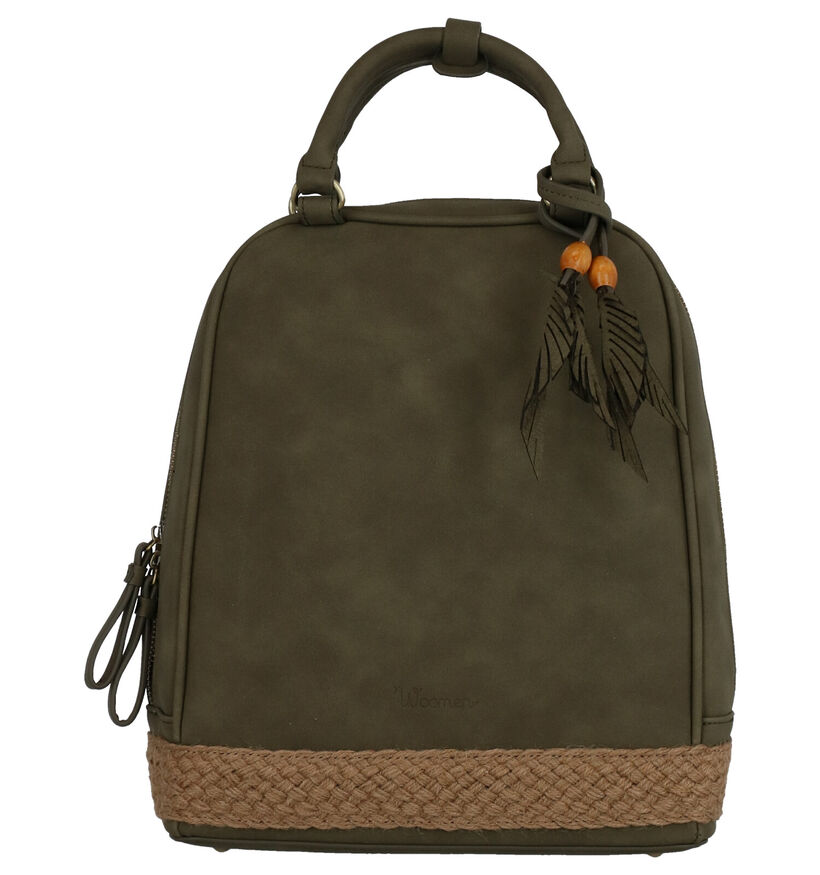 Woomen Anemone Vegan Sac à dos en Vert kaki en simili cuir (274827)