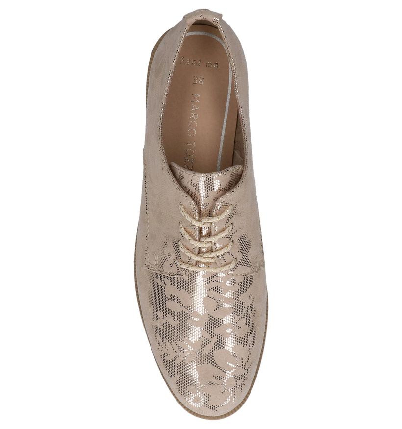 Goud Oxford Veterschoenen Marco Tozzi in stof (214447)