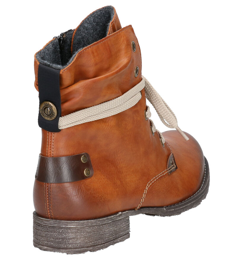 Rieker Cognac Boots in kunstleer (262139)