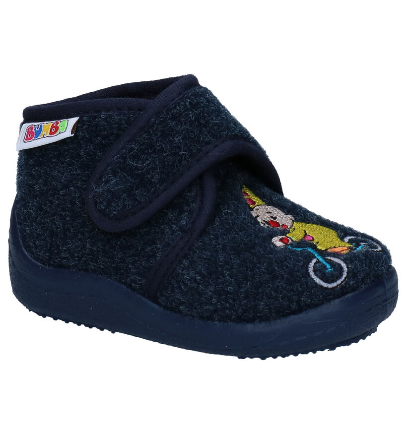 Bumba Pantoufles fermées en Bleu foncé en textile (283453)