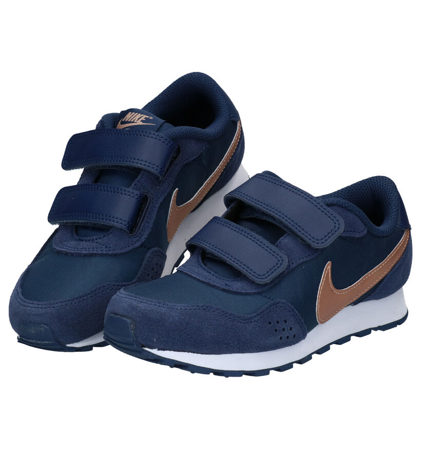 Nike MD Valiant PS Blauwe Sneakers in leer (277515)